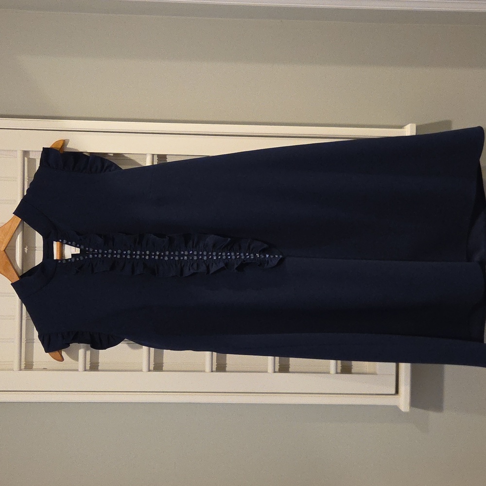 Lilly Pulitzer Adalee Shift Dress Navy Blue  Size 6 EUC